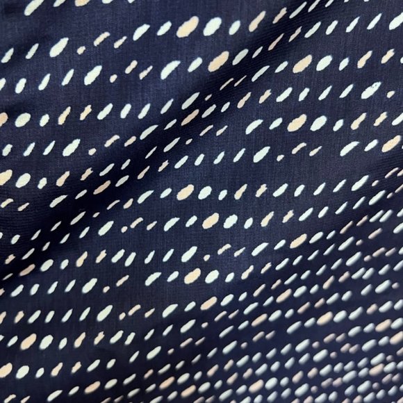 Olive + Oak Polka Dot Blue light sheer lined Dress Size M - Picture 4 of 6